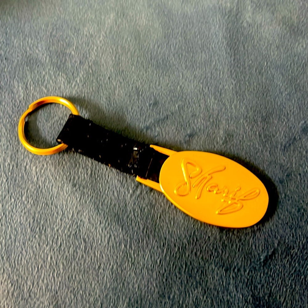 Black leather Sharif key chain